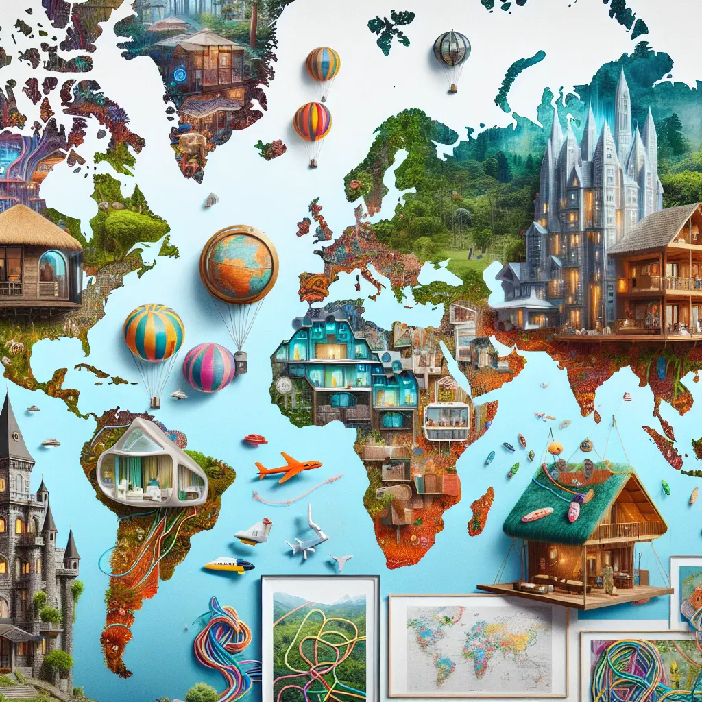 Representation of Navigating the World of Themed Hotels for Unique Travel Experiences
